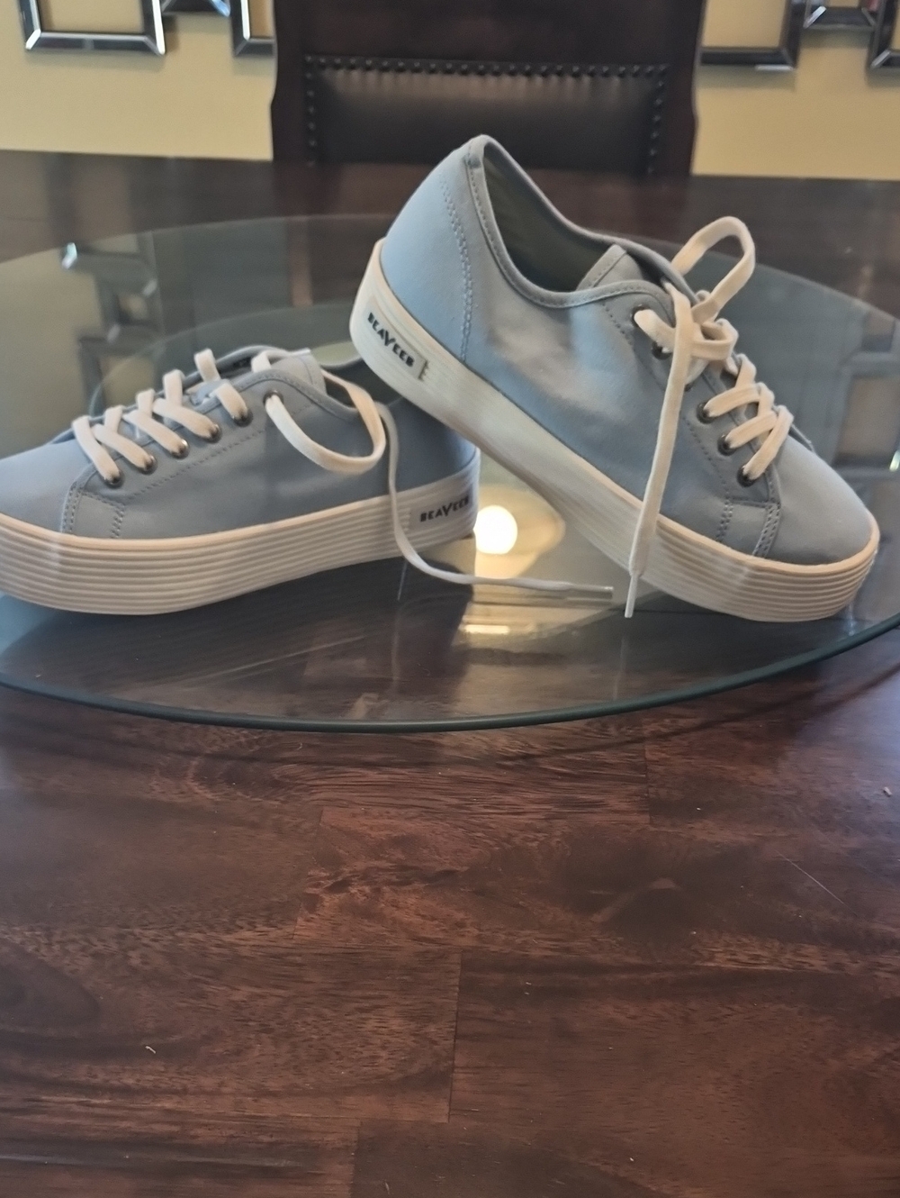 SeaVees Powder Blue Canvas Platform Sneaker